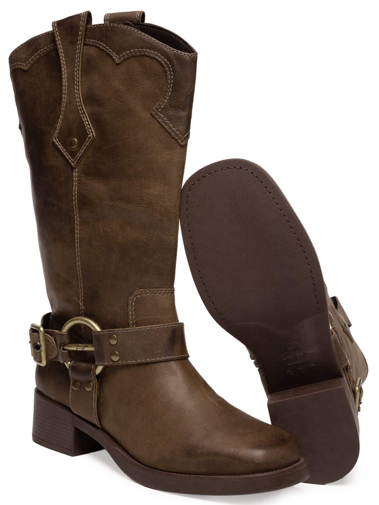 Bota Feminina Serrano Cano Médio Marrom Luiza Barcelos
