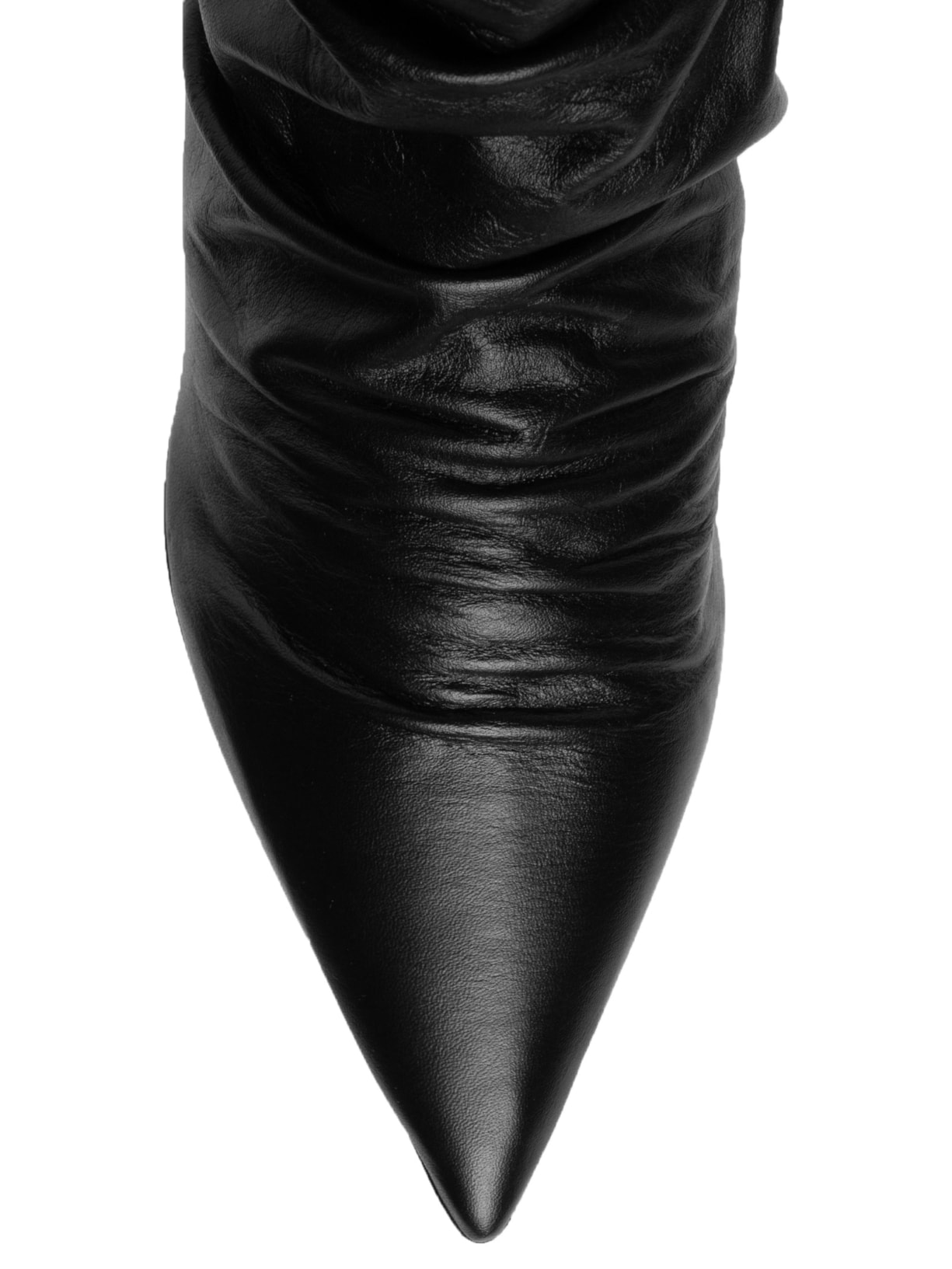 Bota Feminina Slouchy Boot Em Couro Preto Market 33