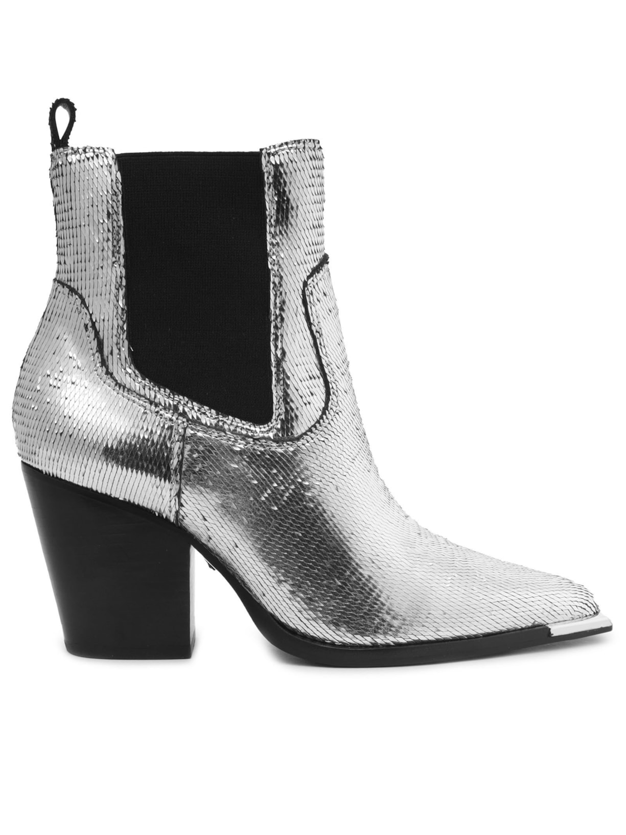 Bota Feminina Tinna Couro - Prata