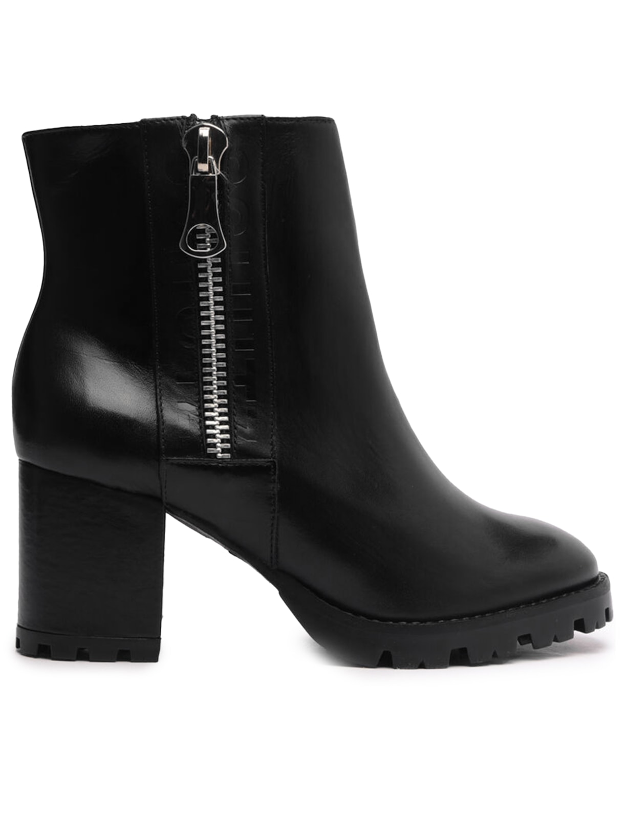 Bota Feminina Tratorada Bold Couro - Preto