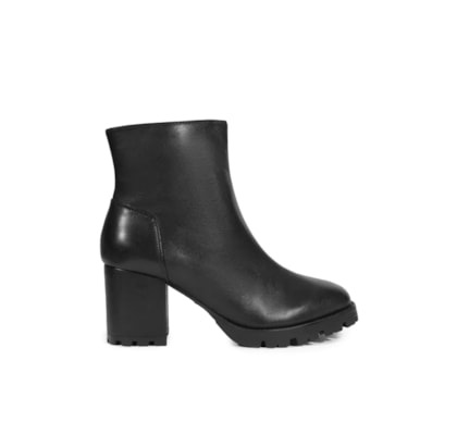 Bota Feminina Tratorada Bold Couro - Preto
