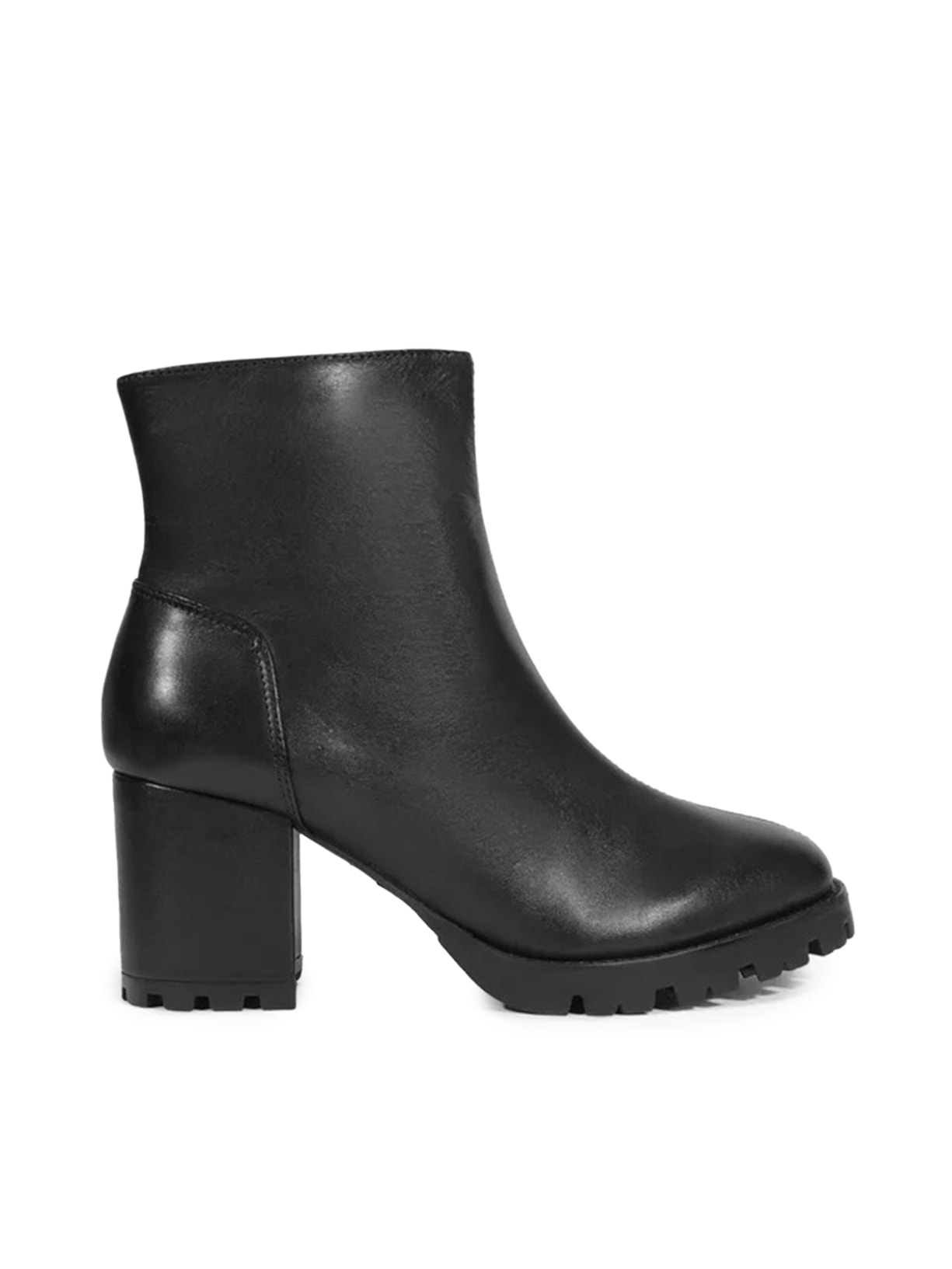 Bota Feminina Tratorada Bold Couro - Preto