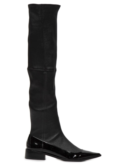 Bota Feminina Verniz Maya - Preto
