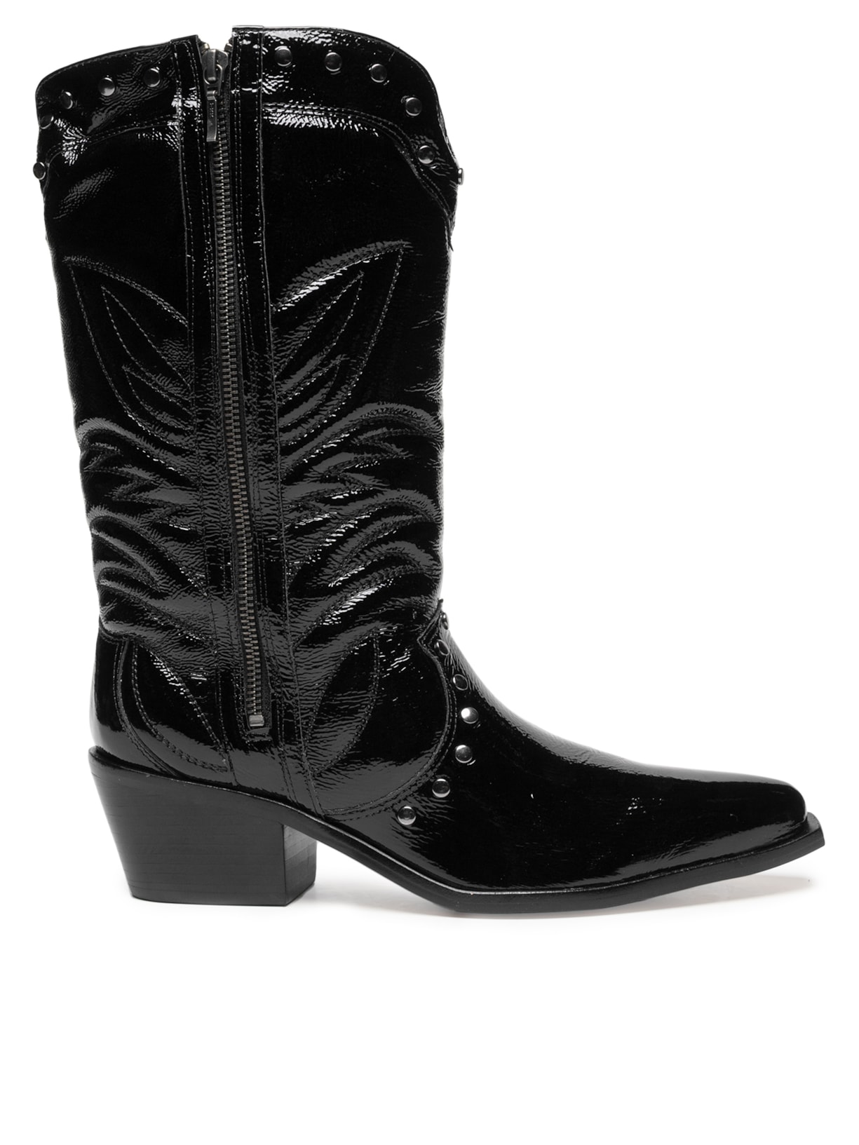 Bota Feminina Verniz Show Preto Luiza Barcelos