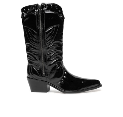 Bota Feminina Verniz Show - Preto