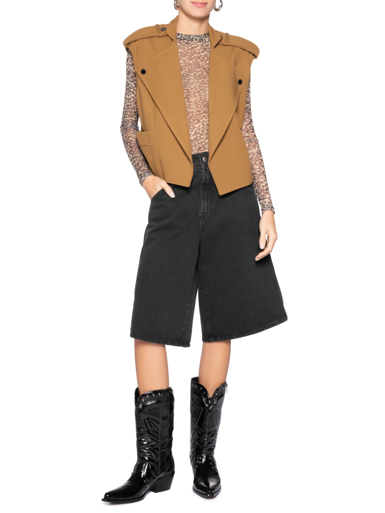 Bota Feminina Verniz Show Preto Luiza Barcelos