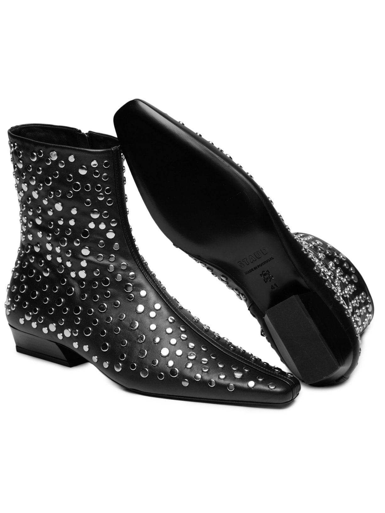 Bota Feminina Wally Flat Ankle Boot Preto Staud