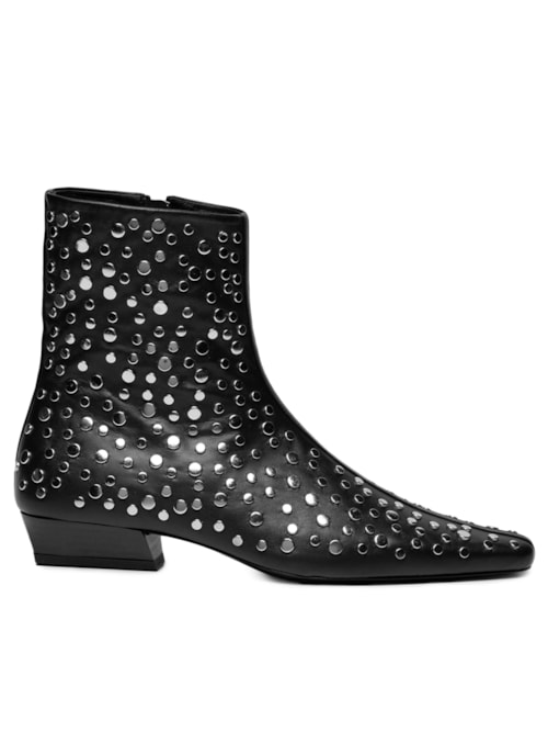 Bota Feminina Wally Flat Ankle Boot - Preto