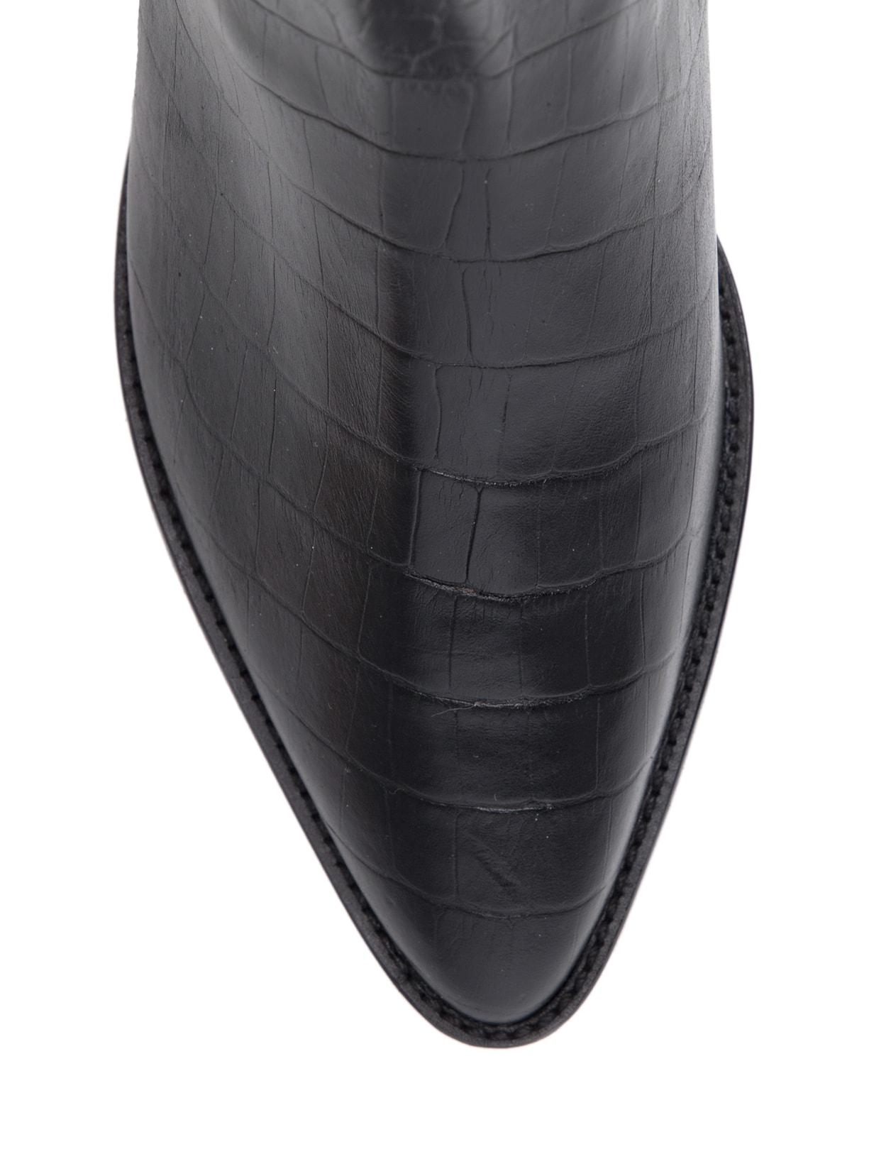 Bota Feminina Western Croco Preto Luiza Barcelos