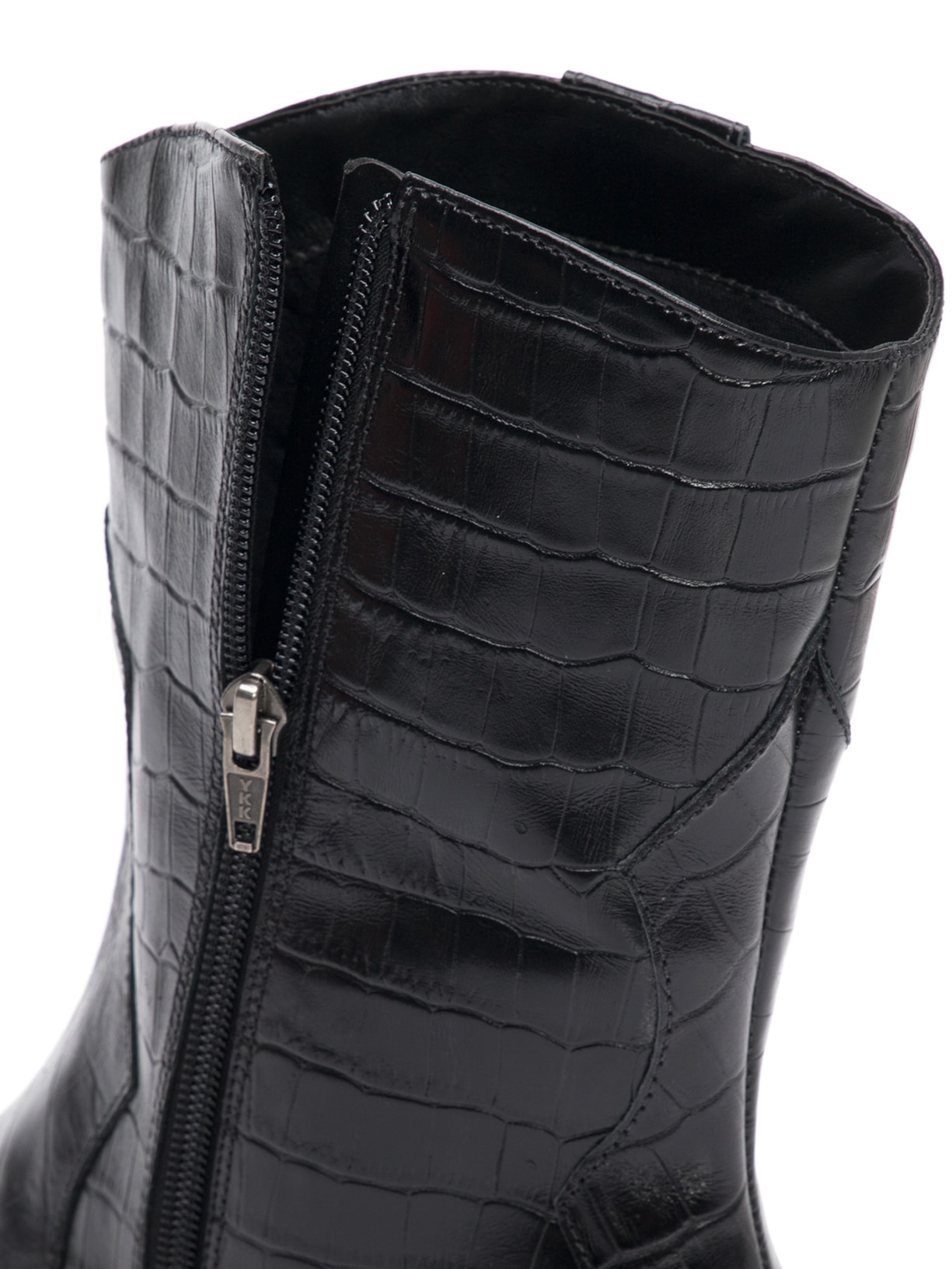 Bota Feminina Western Croco Preto Luiza Barcelos