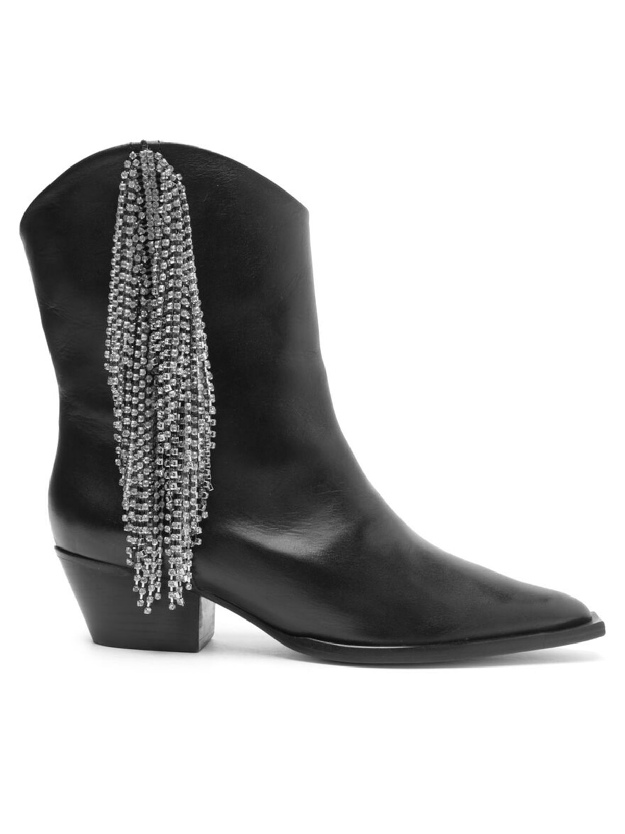 Bota Feminina Western Terry Couro Brilho - Preto