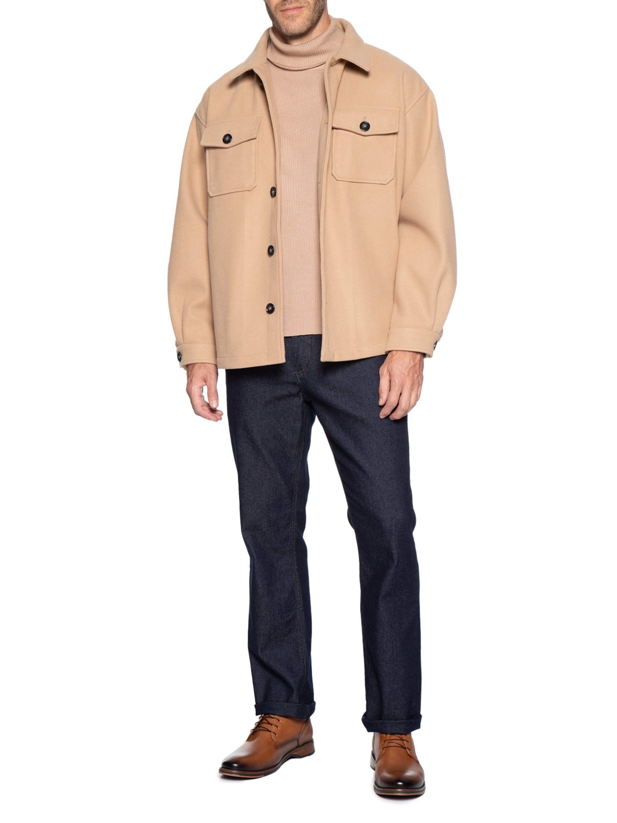 Bota Masculina Casual Comfy Em Couro Marrom '2 Essential