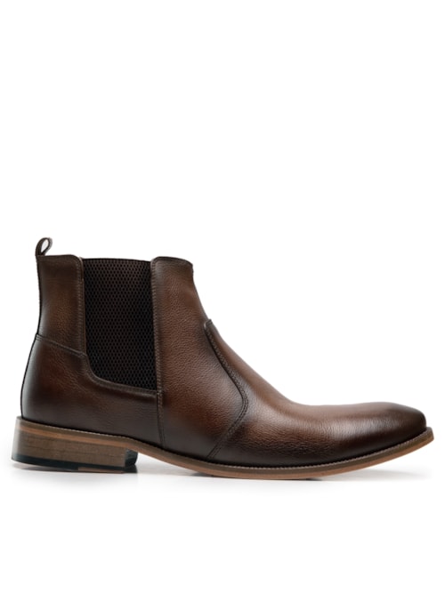 Bota Masculina Chelsea Couro - Marrom
