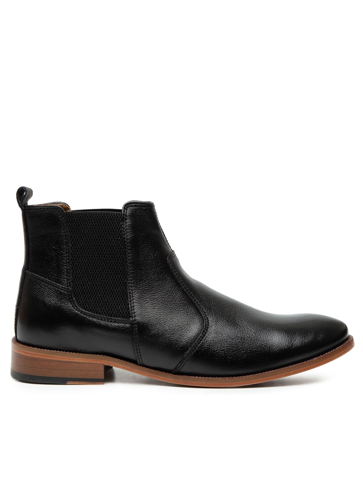 Bota Masculina Chelsea Couro - Preto