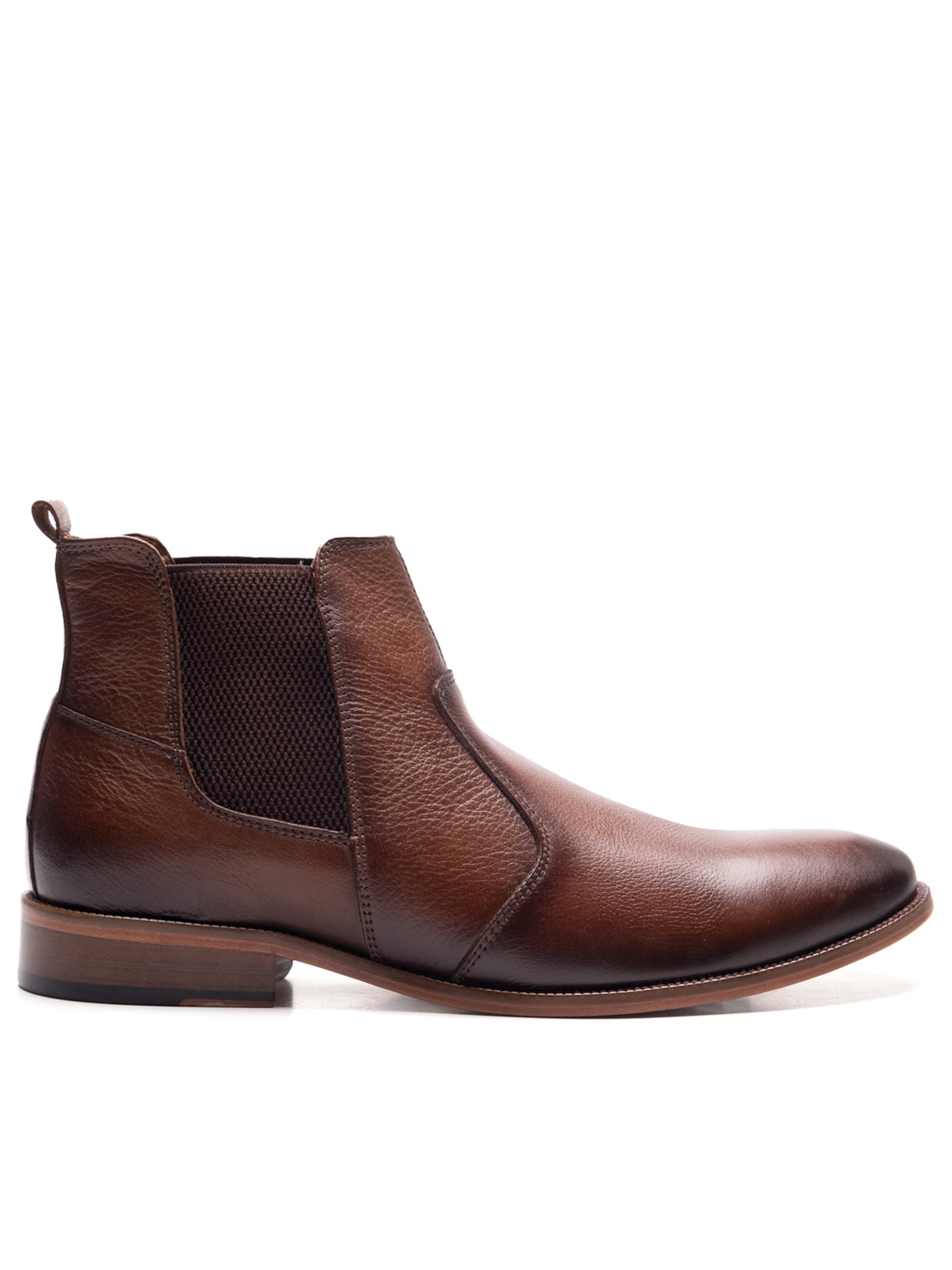 Bota Masculina Chelsea De Couro - Marrom