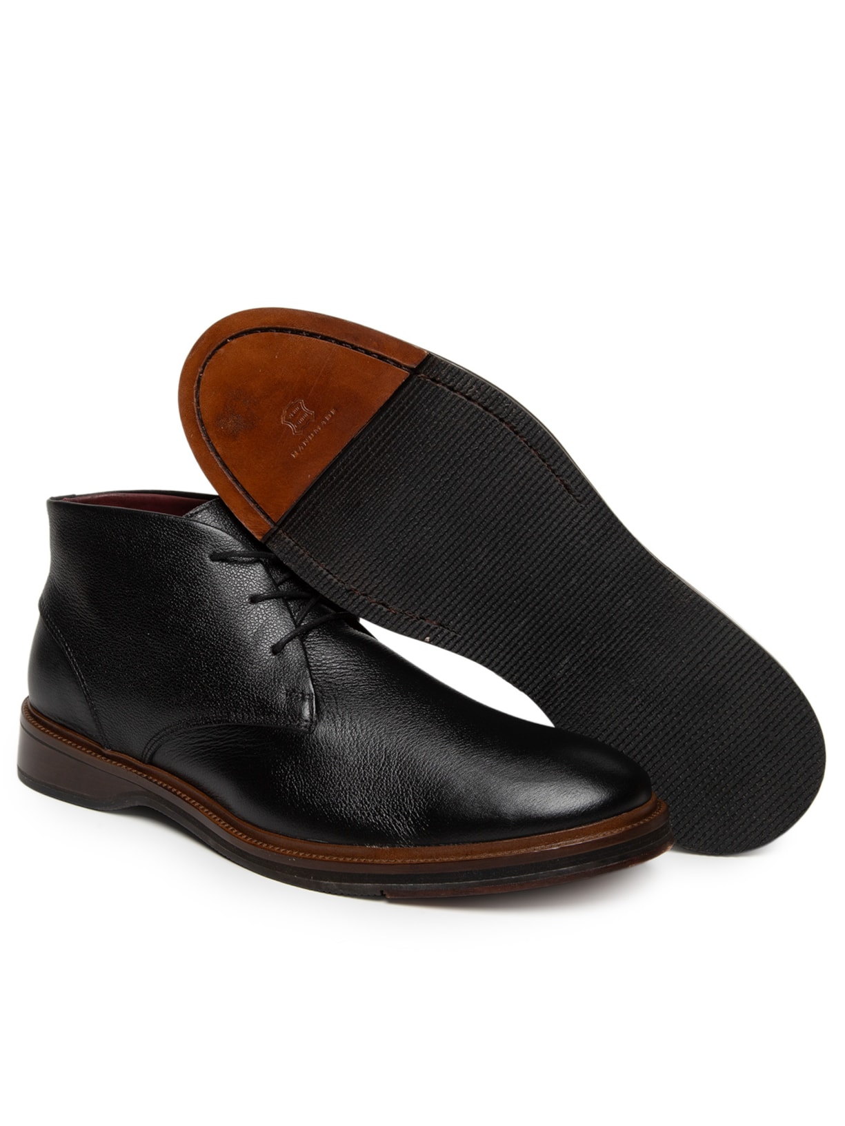 Bota Masculina Couro Preto '2 Essential