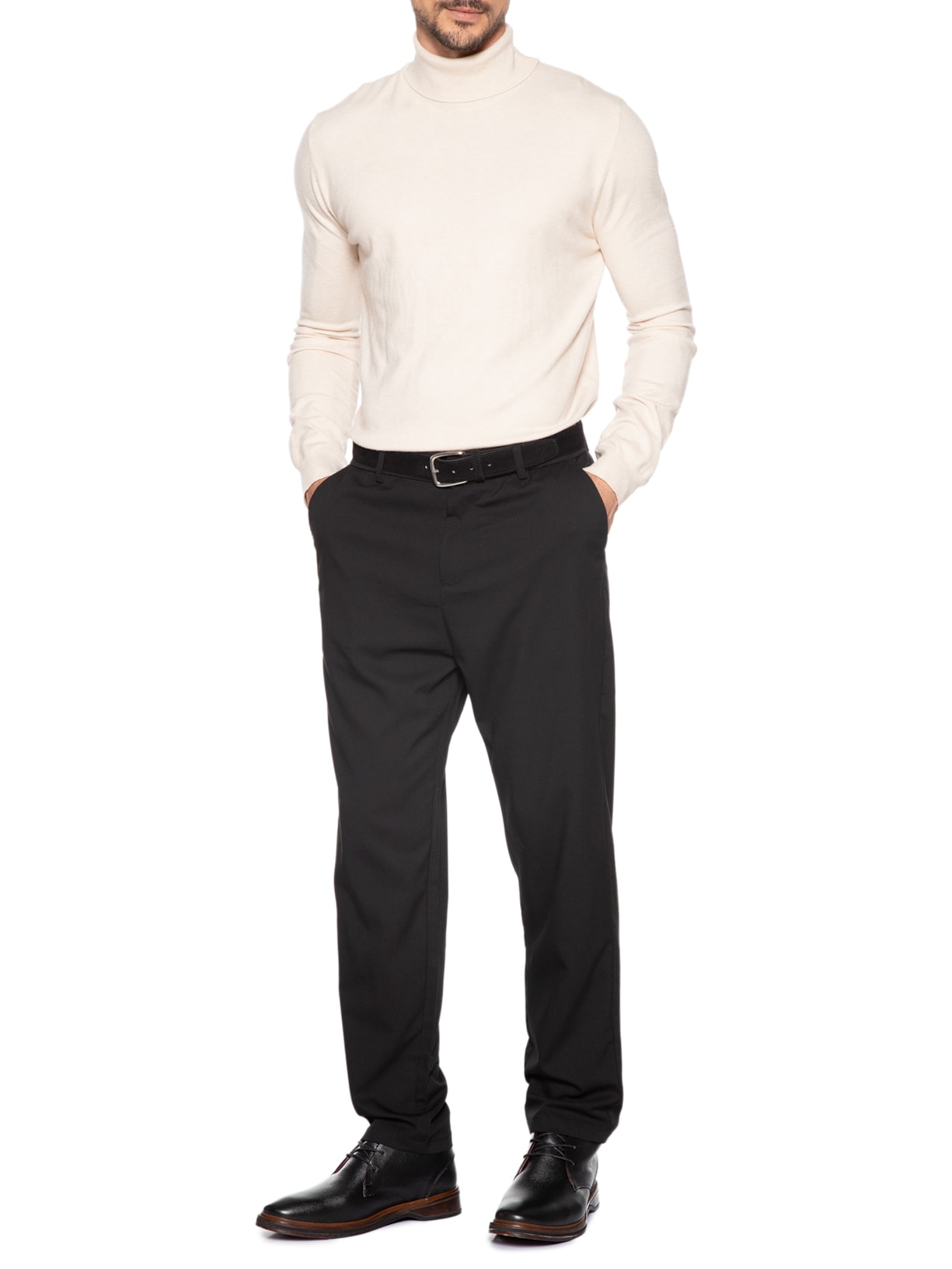 Bota Masculina Couro Preto '2 Essential