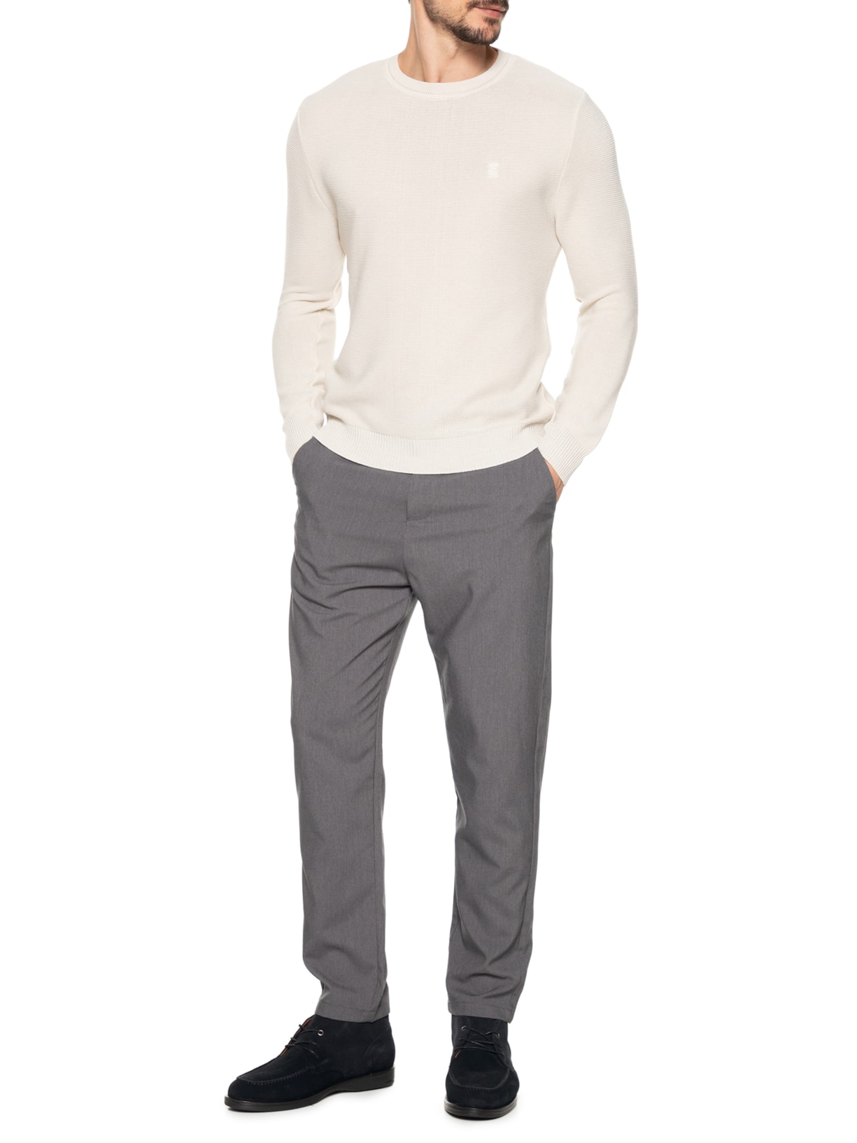 Bota Masculina Em Camurça Com Solado Borracha Azul Sergio K