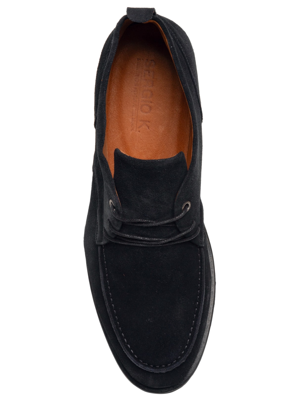 Bota Masculina Em Camurça Com Solado Borracha Azul Sergio K