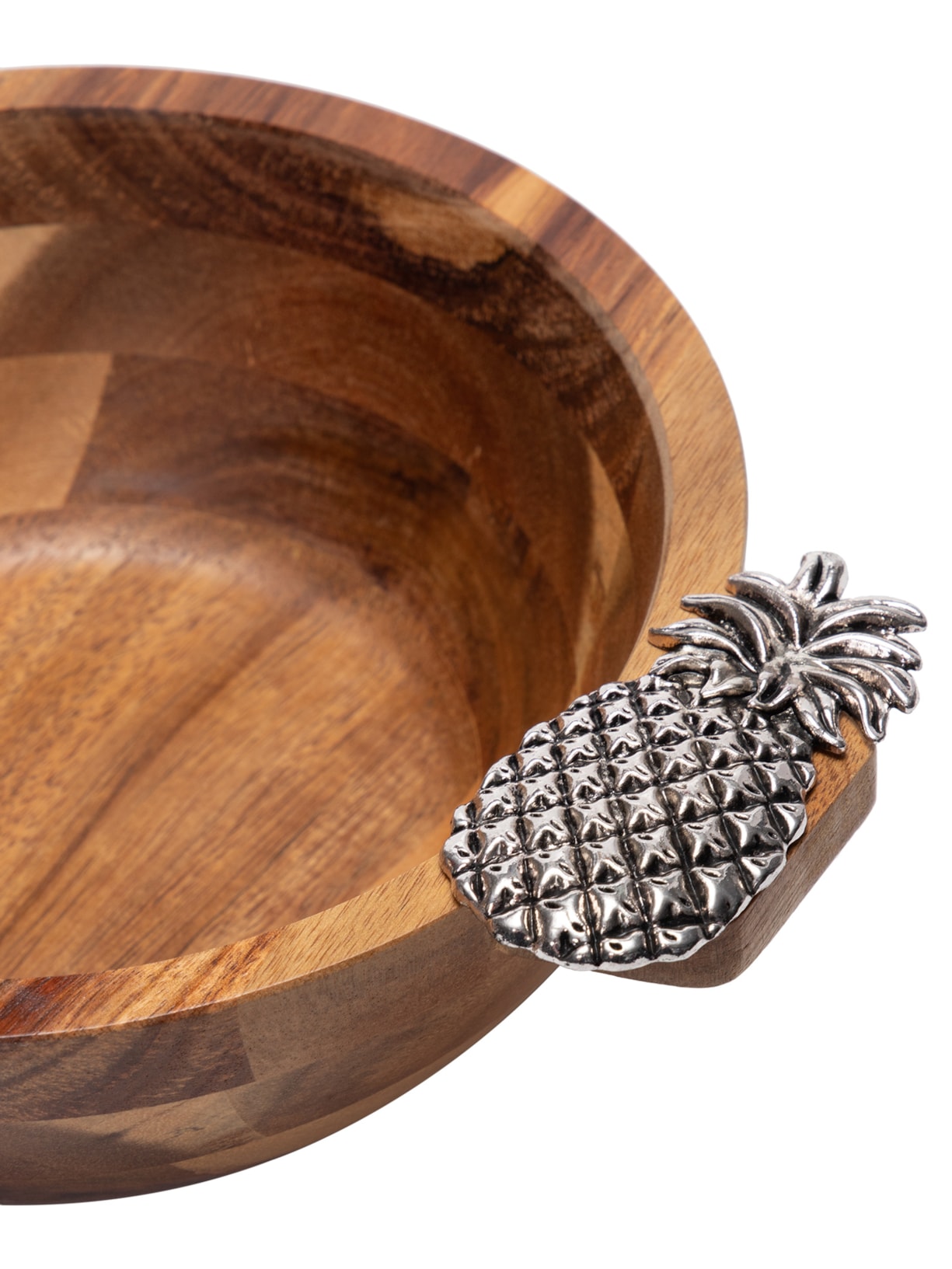 Bowl Acácia Abacaxi Em Madeira 1 Peça Marrom '2Home