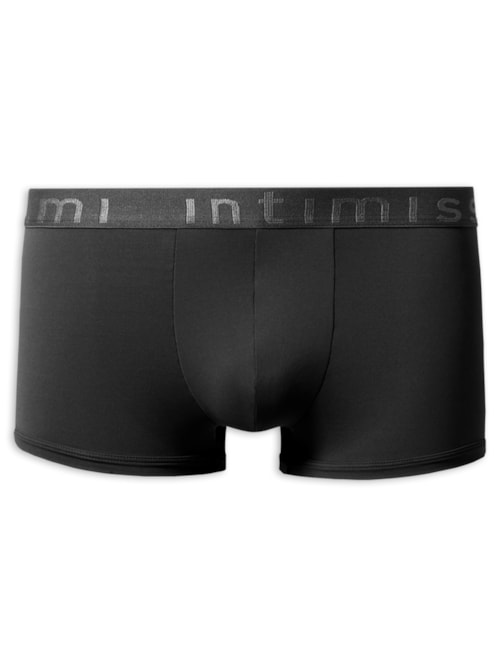 Boxer De Microfibra Com Logotipo - Preto