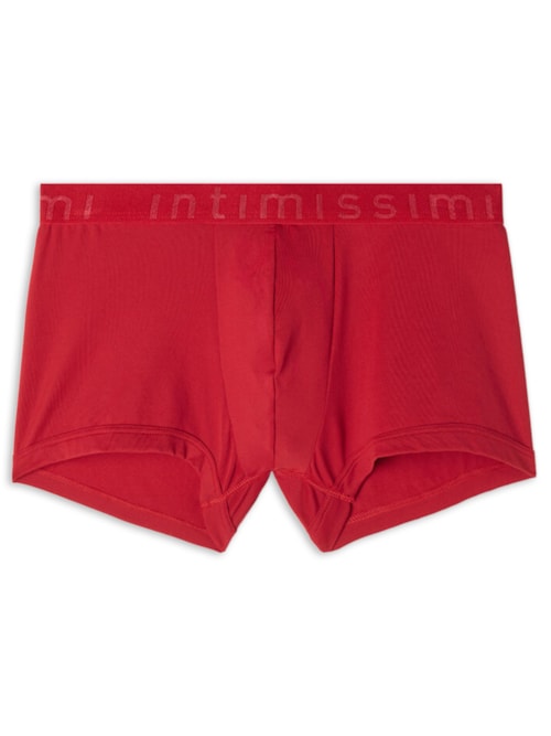 Boxer De Microfibra Com Logotipo - Vermelho