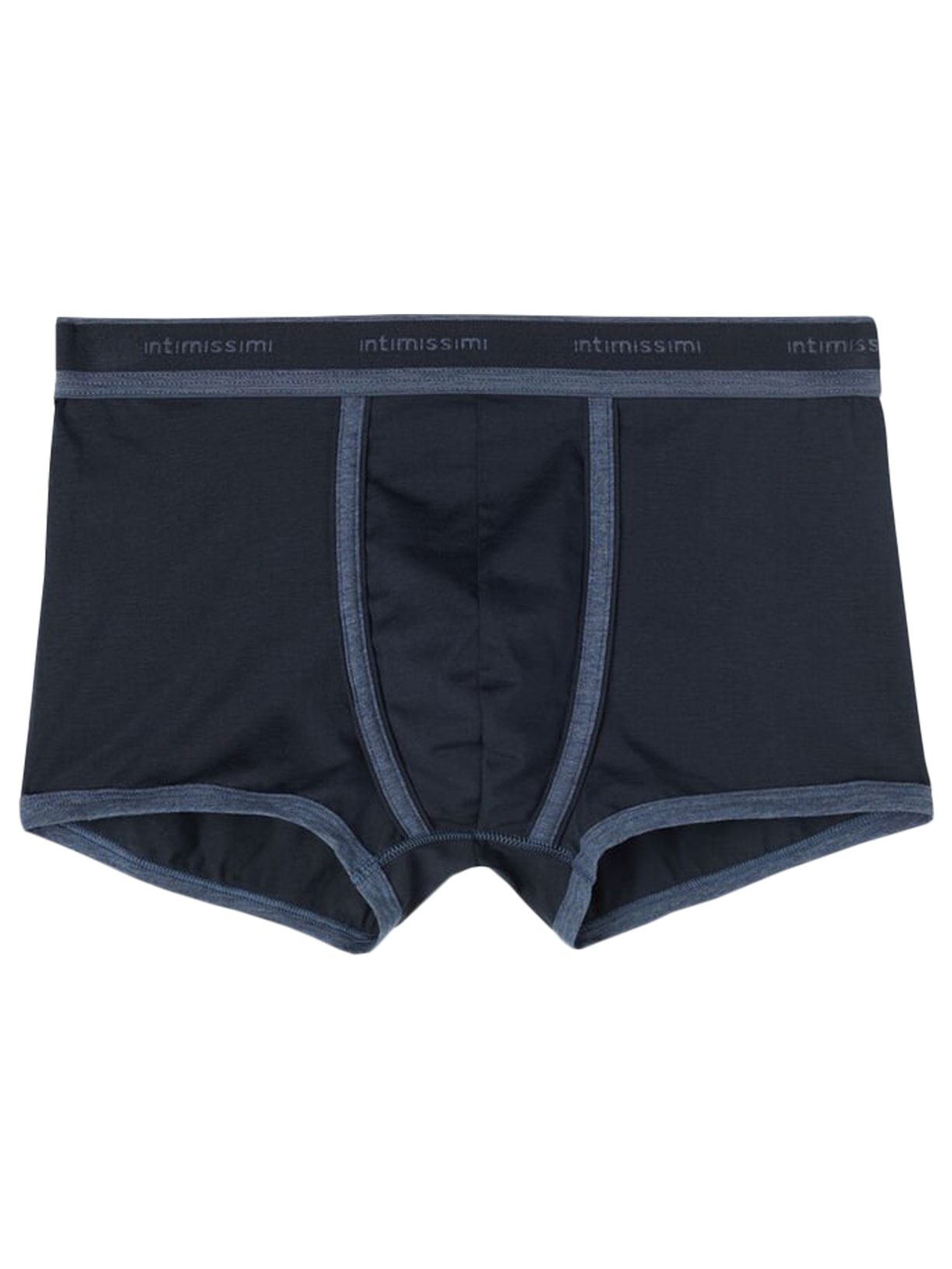 Boxer Em Algodão Supima® Elasticizado Com Logotipo - Azul