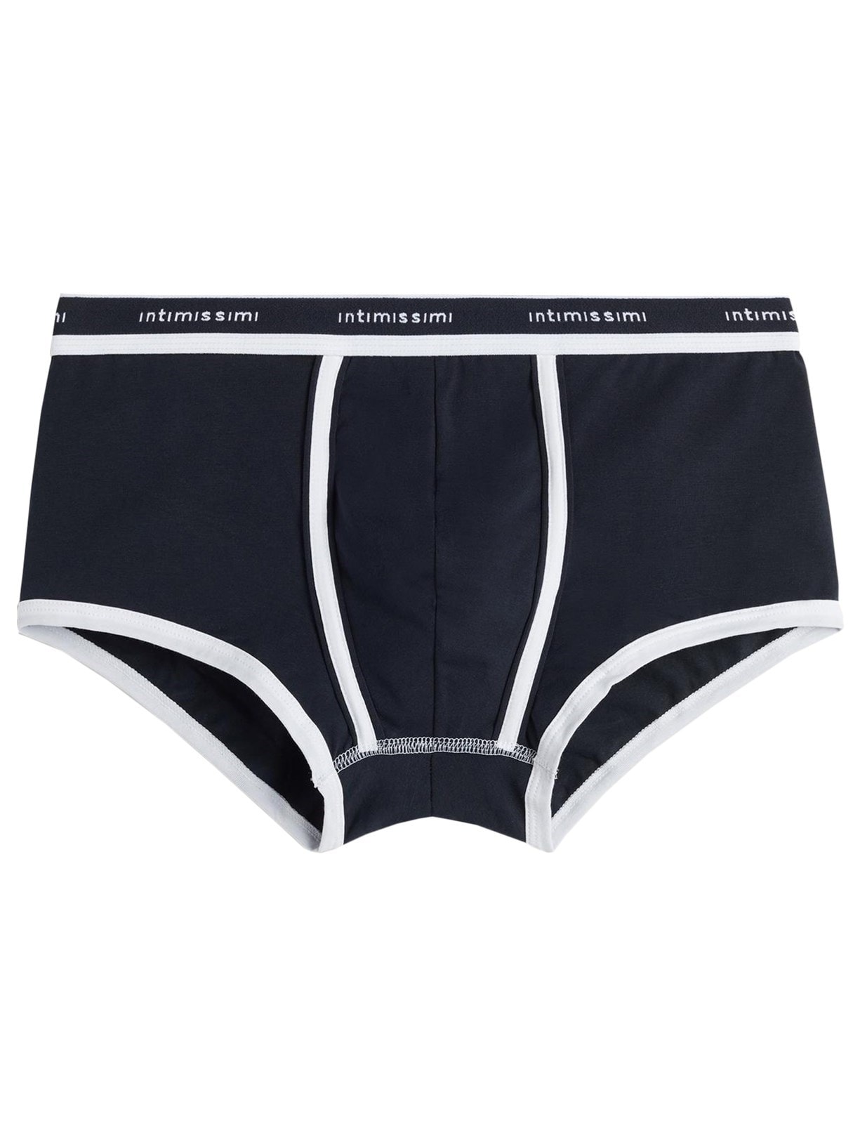 Boxer Em Algodão Supima® Elasticizado Com Logotipo - Azul