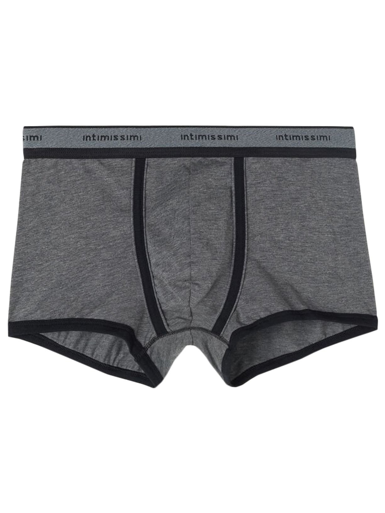 Boxer Em Algodão Supima® Elasticizado Com Logotipo - Cinza