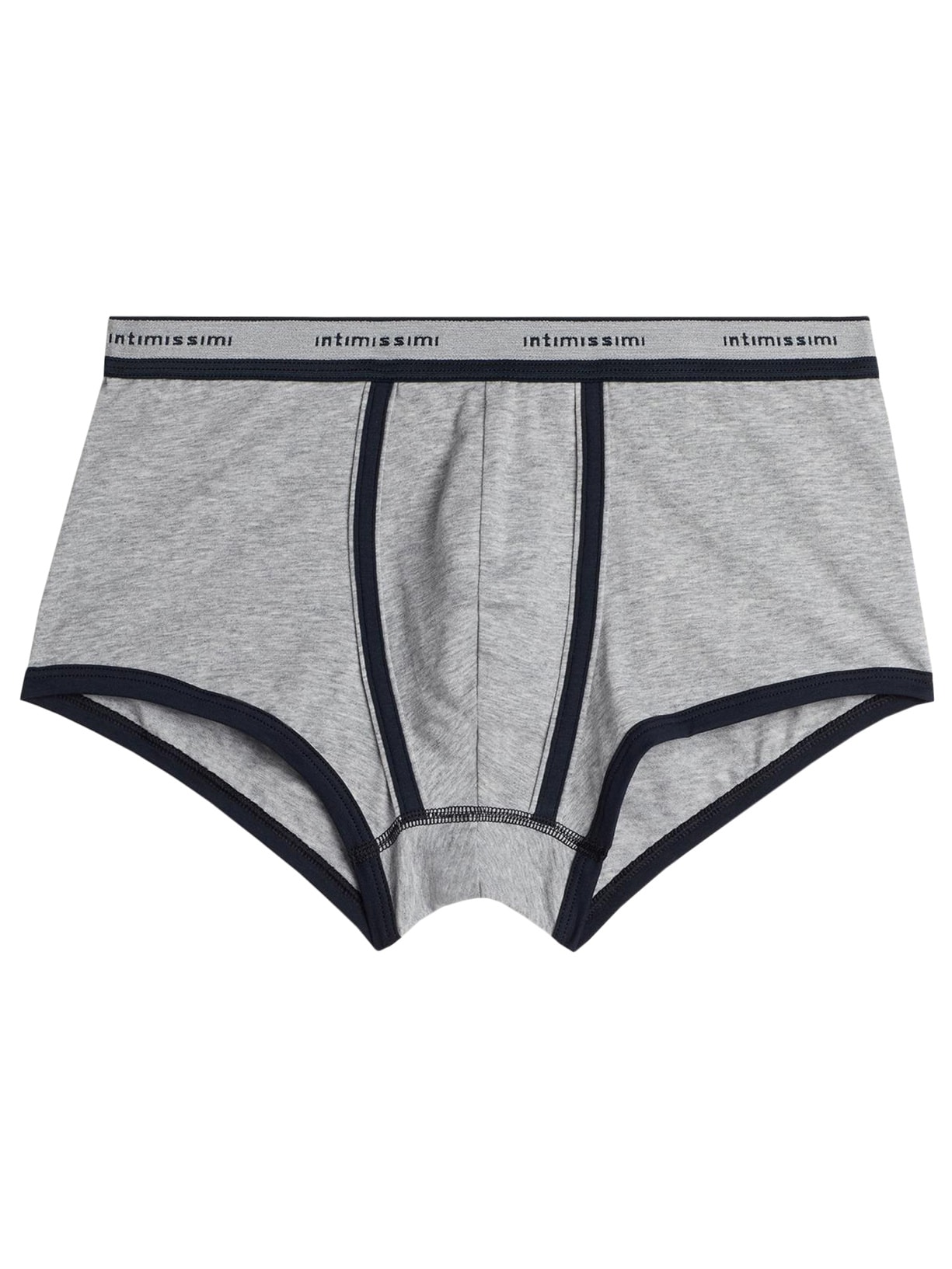 Boxer Em Algodão Supima® Elasticizado Com Logotipo - Cinza