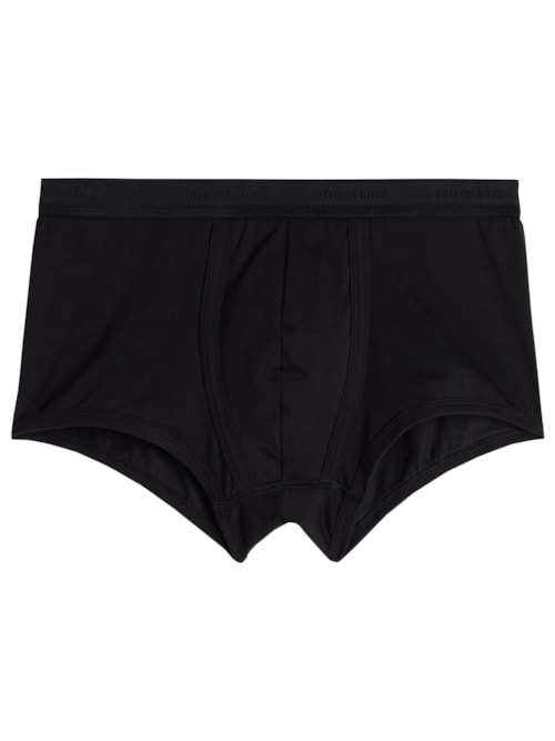 Boxer Em Algodão Supima® Elasticizado Com Logotipo - Preto