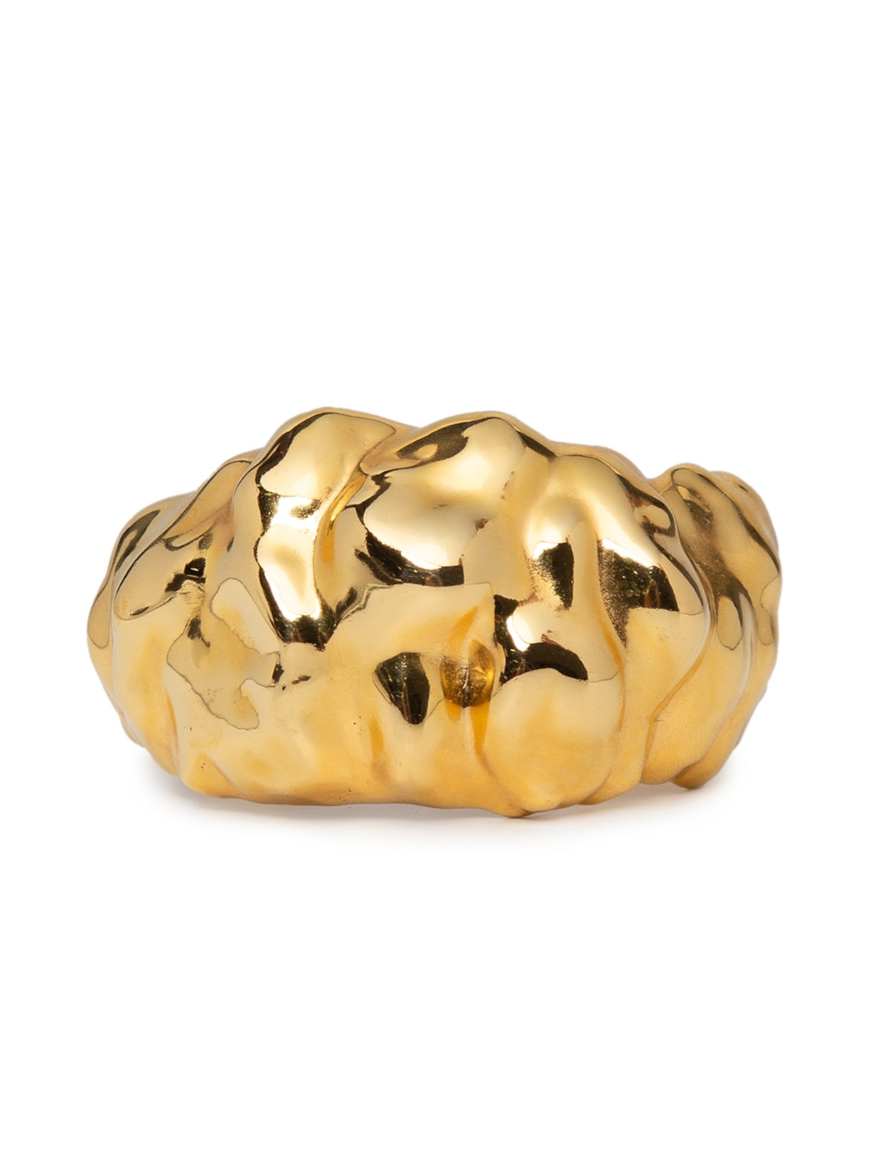 Bracelete Feminino Amorfo Em Latão - Dourado