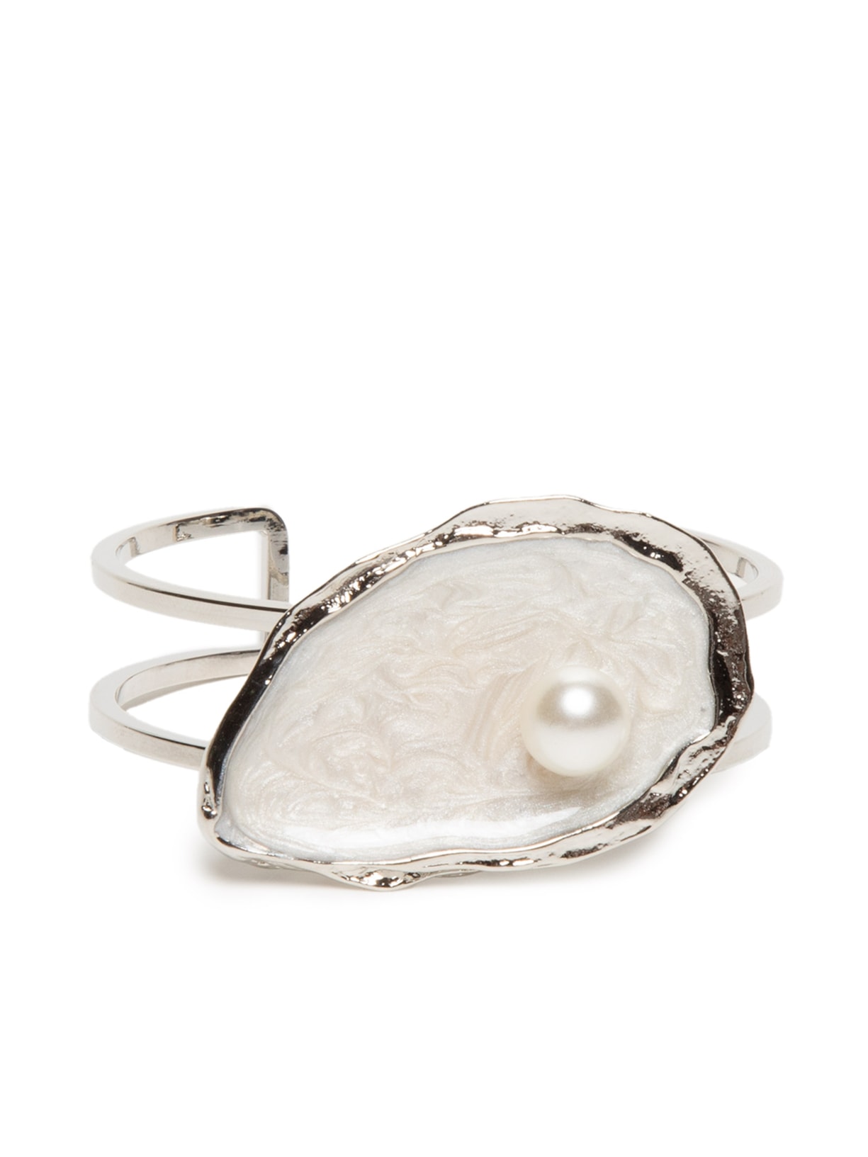 Bracelete Feminino Aro Duplo Ostra - Prata