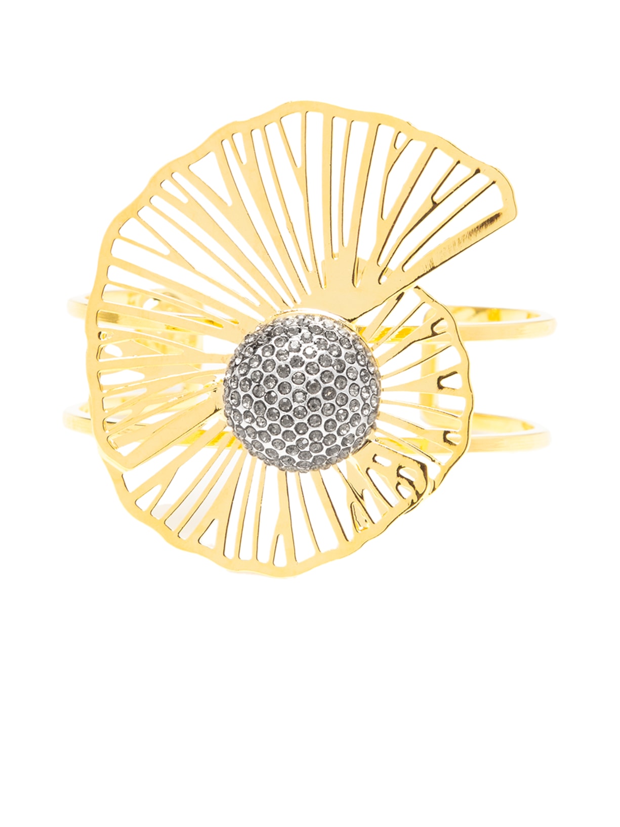 Bracelete Feminino Caracol Cristais - Dourado