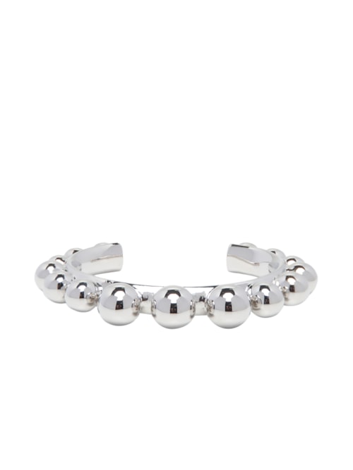 Bracelete Feminino Esfera Metal - Prata