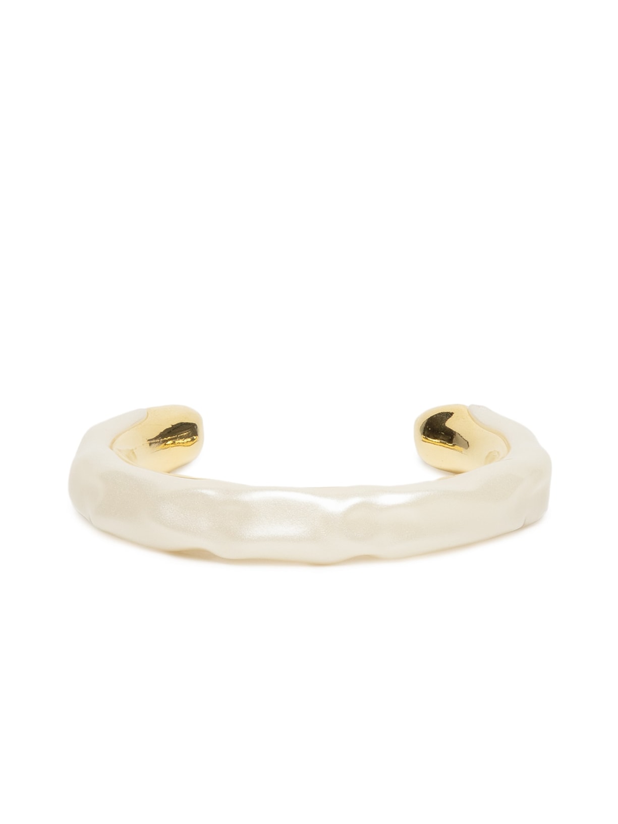 Bracelete Feminino Fino Metal E Resina Mare Boho - Off White