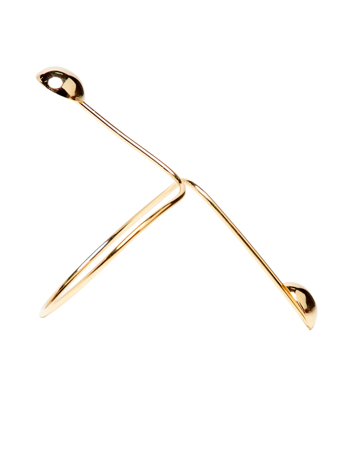 Bracelete Feminino Geométrico Com Detalhes Redondos Dourado  Market 33