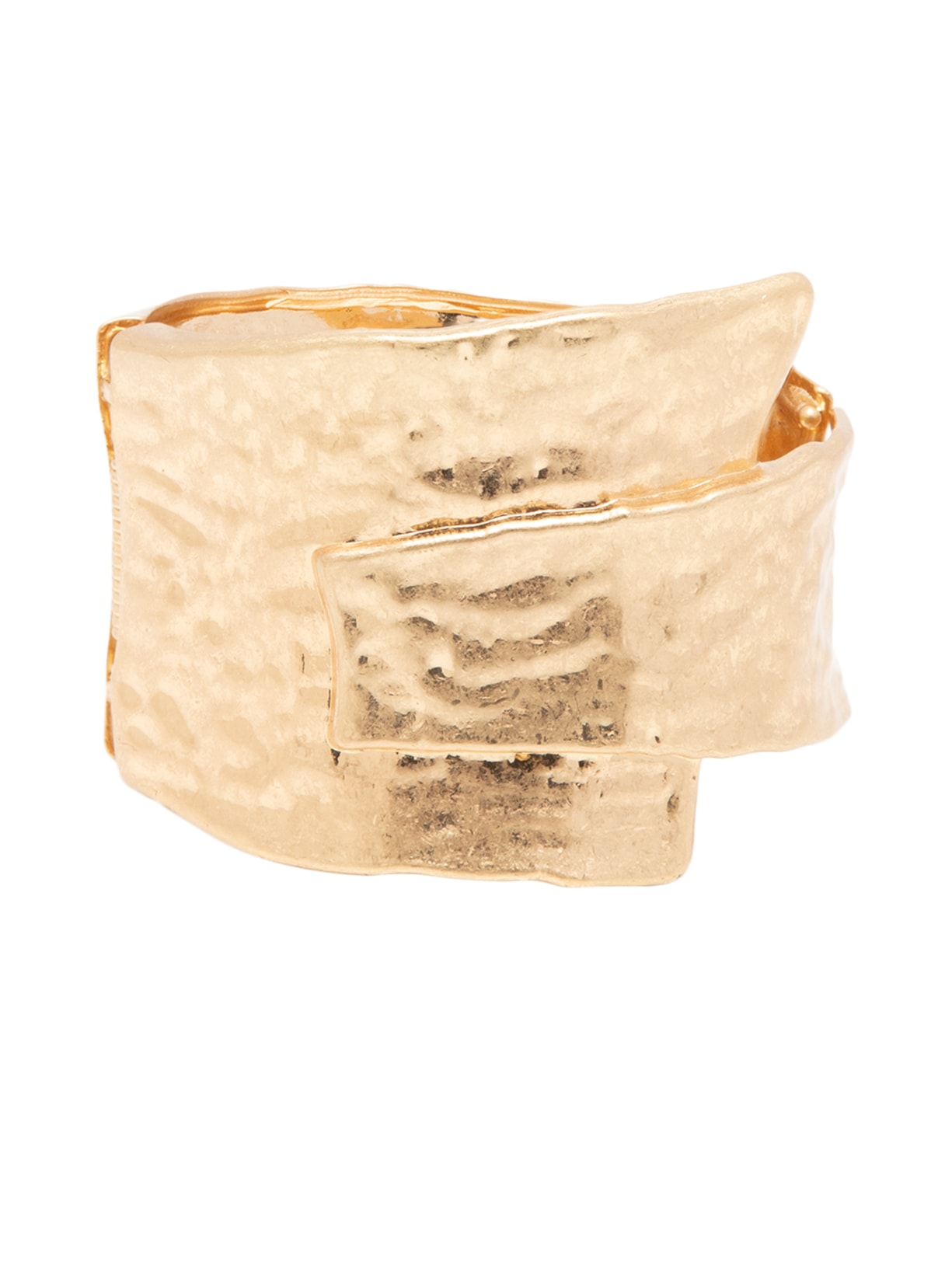 Bracelete Feminino Martelado Fosco - Dourado