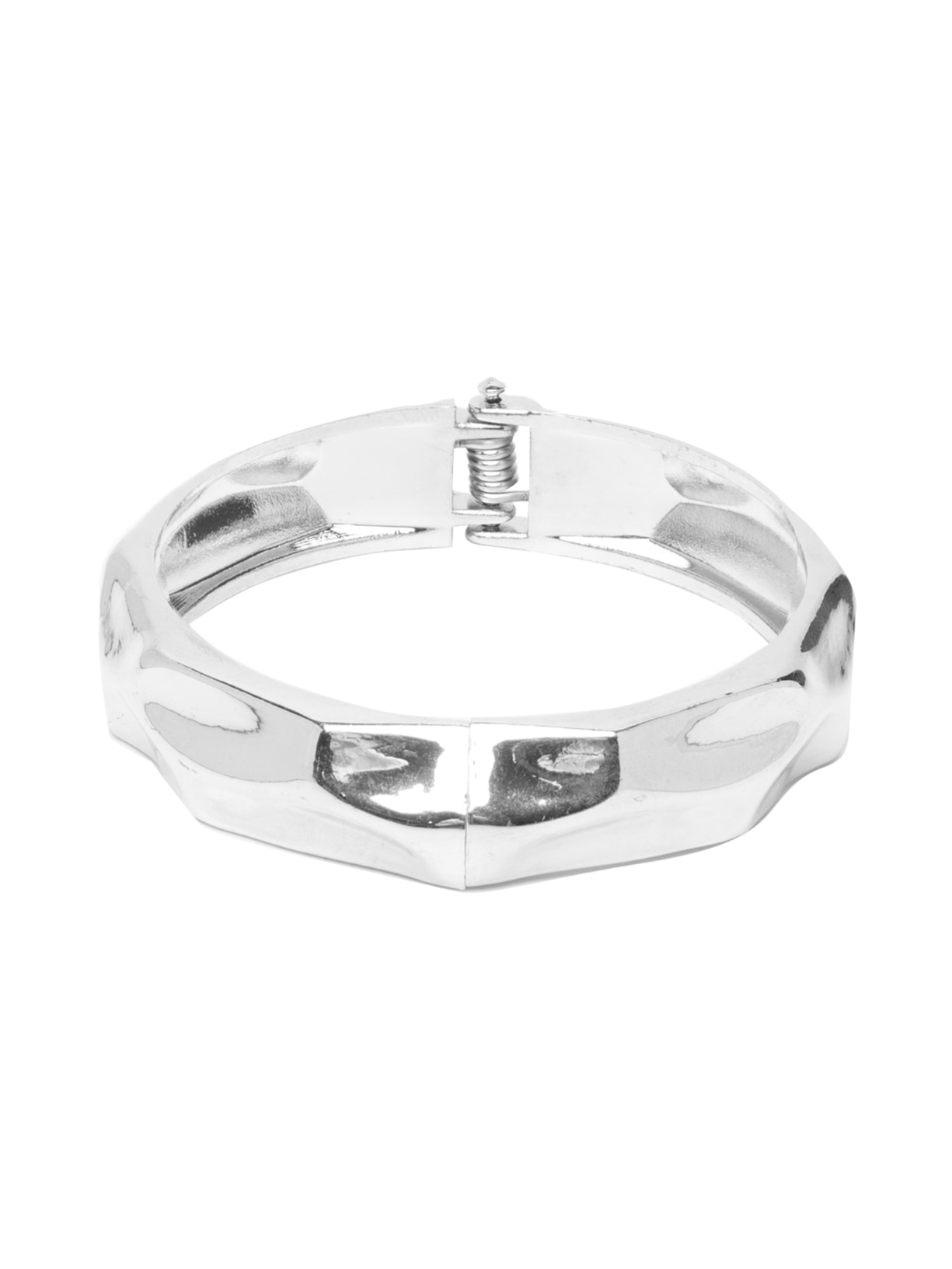 Bracelete Feminino Martelado - Prata