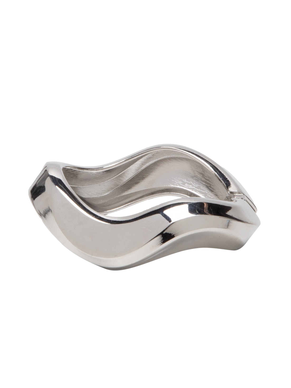 Bracelete Feminino Orgânico Em Metal - Prateado