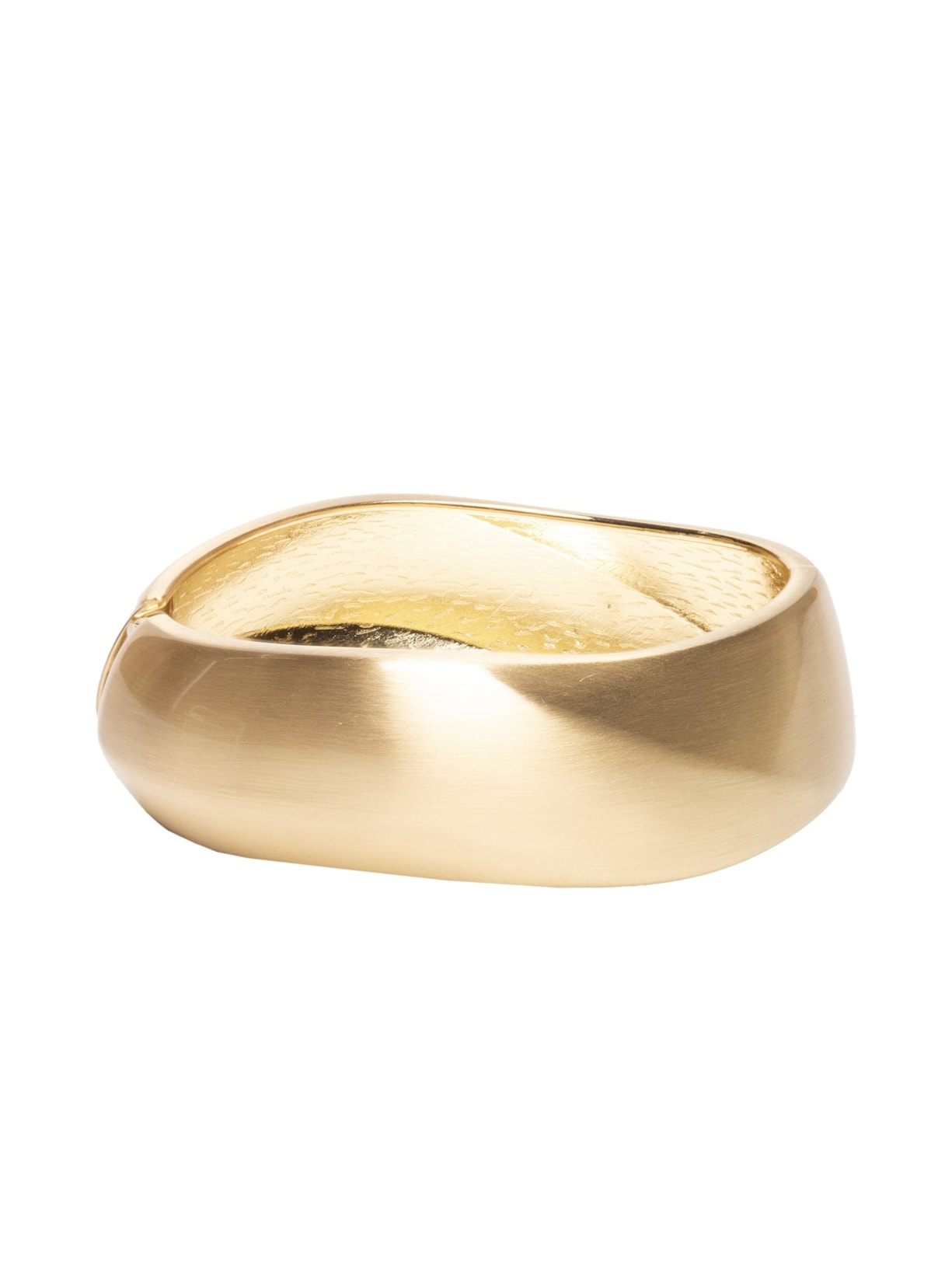 Bracelete Feminino Orgânico Metal Fosco - Dourado
