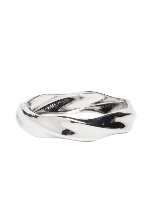 Bracelete Feminino Redondo Torcido - Prateado