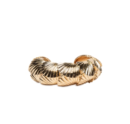 Bracelete Feminino Texturizado - Dourado