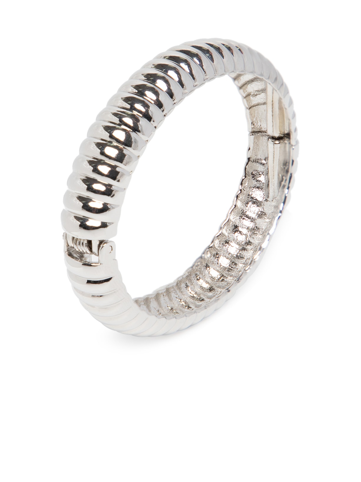 Bracelete Feminino Texturizado Prata Market 33