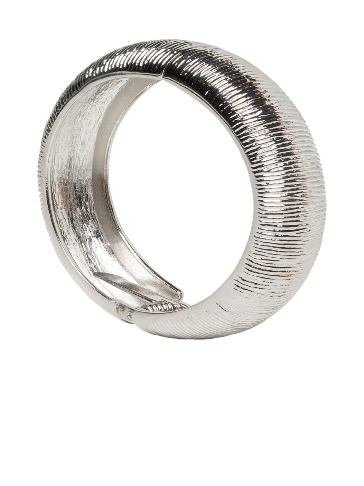 Bracelete Feminino Texturizado Prateado Market 33