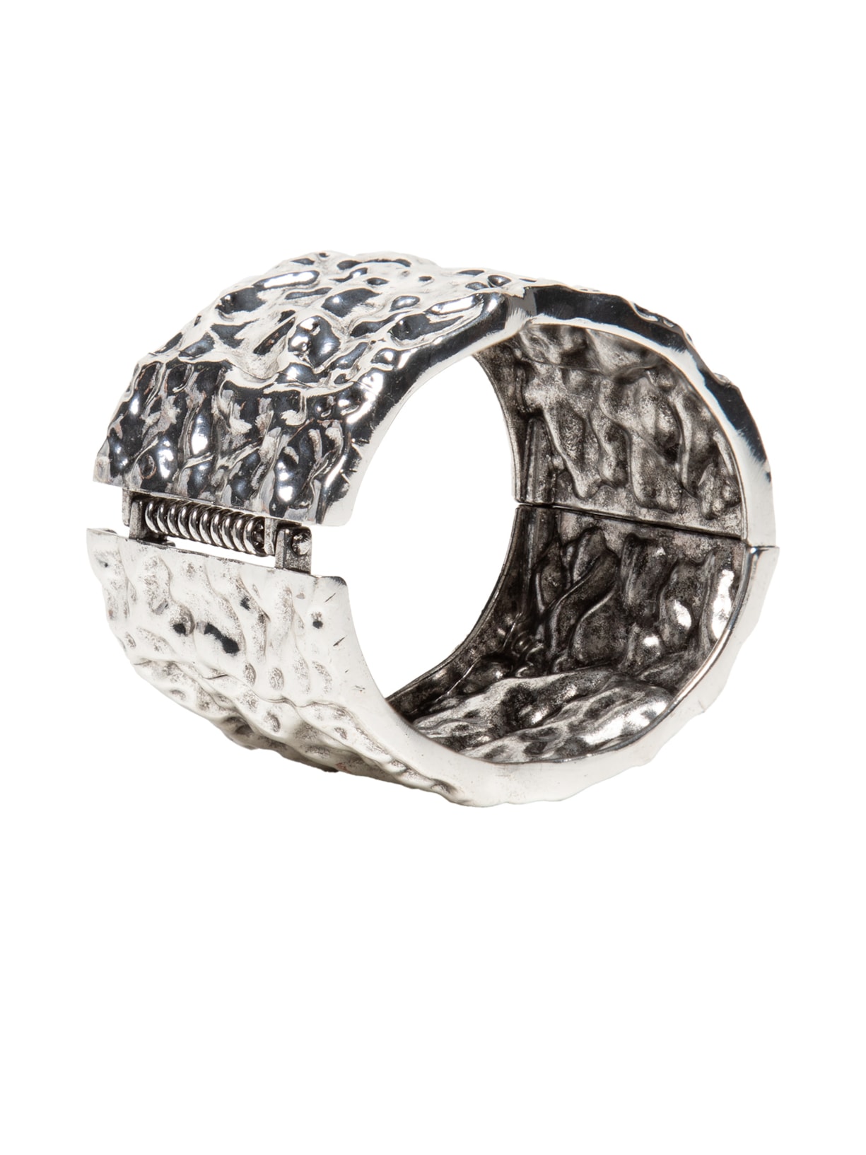 Bracelete Feminino Texturizado Prateado Market 33