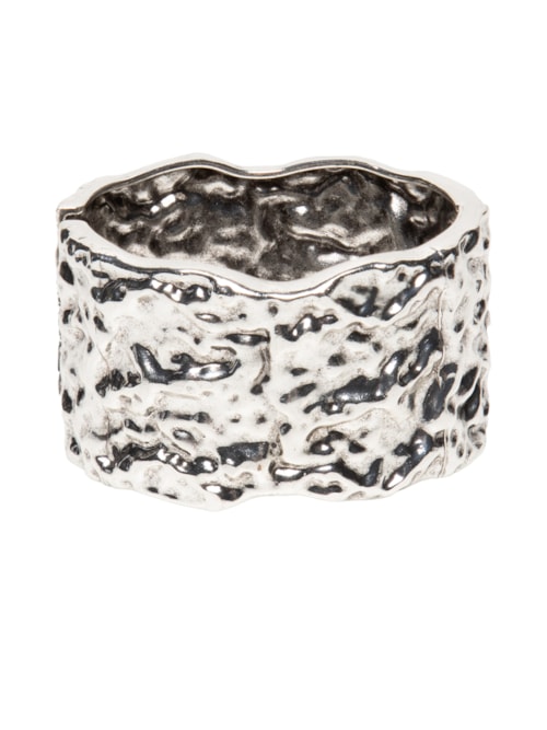 Bracelete Feminino Texturizado - Prateado