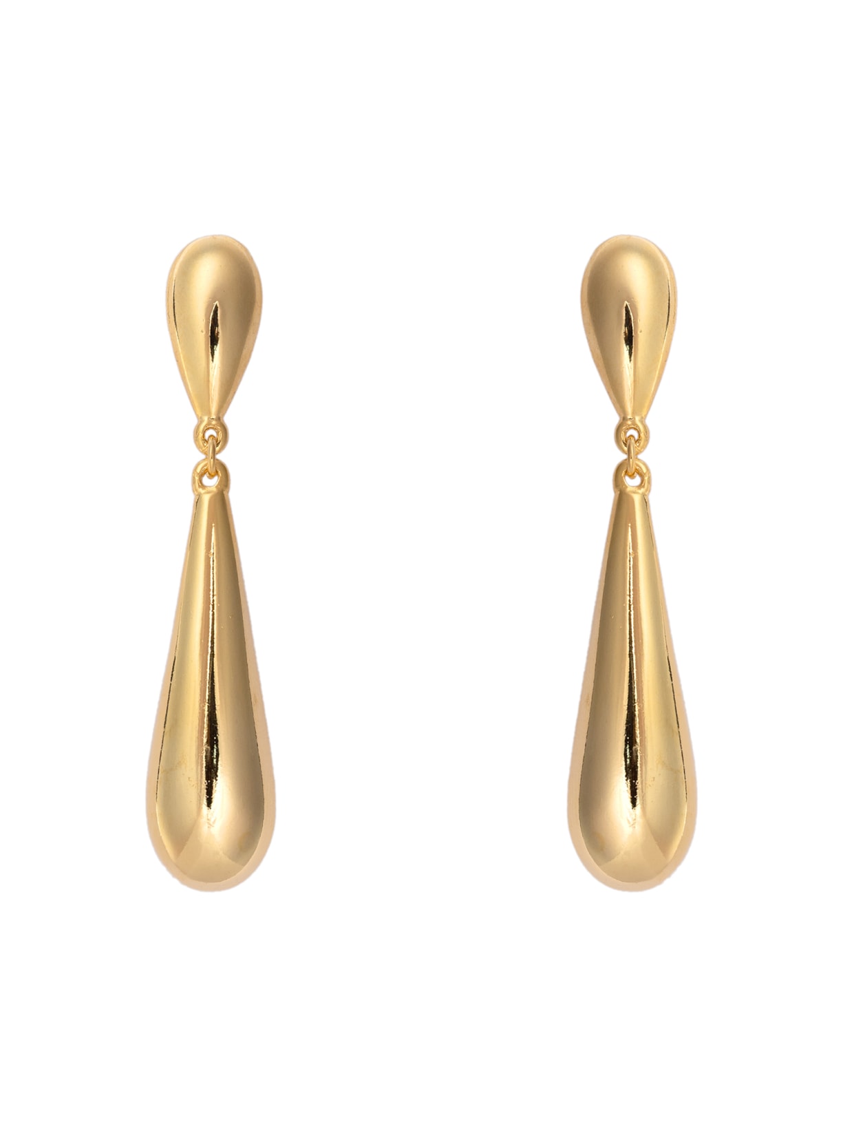 Brinco Feminina Gota Longo Dourado Lilac