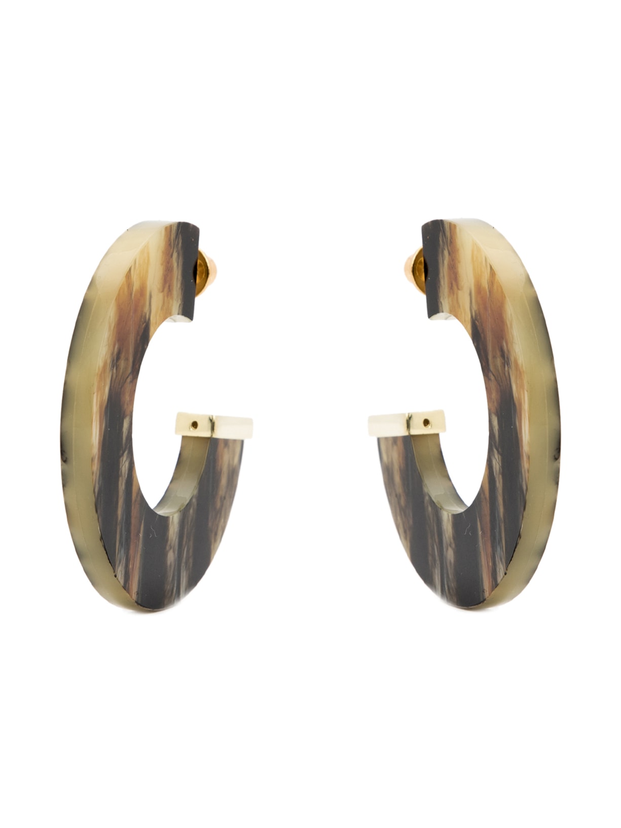 Brinco Feminino Argola Acrilic - Bege