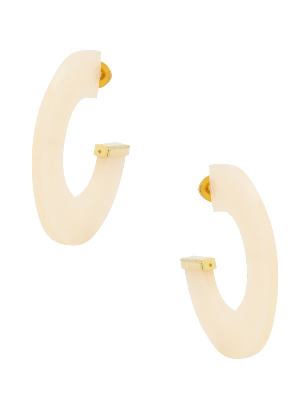 Brinco Feminino Argola Acrílico - Bege